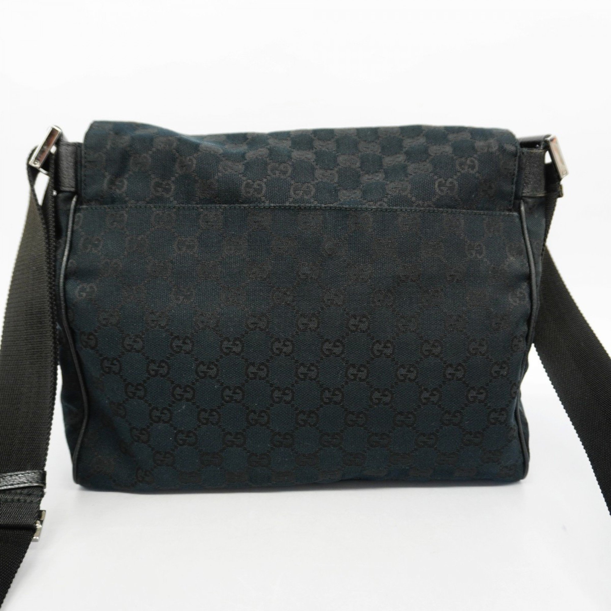 Gucci Shoulder Bag GG Canvas 146236 Black Women's