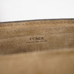 Fendi Shoulder Bag Zucca Nylon Canvas Brown Women's