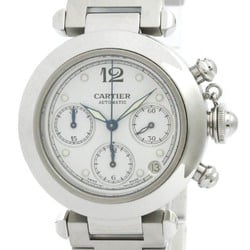 Polished CARTIER Pasha C Chronograph Automatic Unisex Watch W31039M7 BF565481