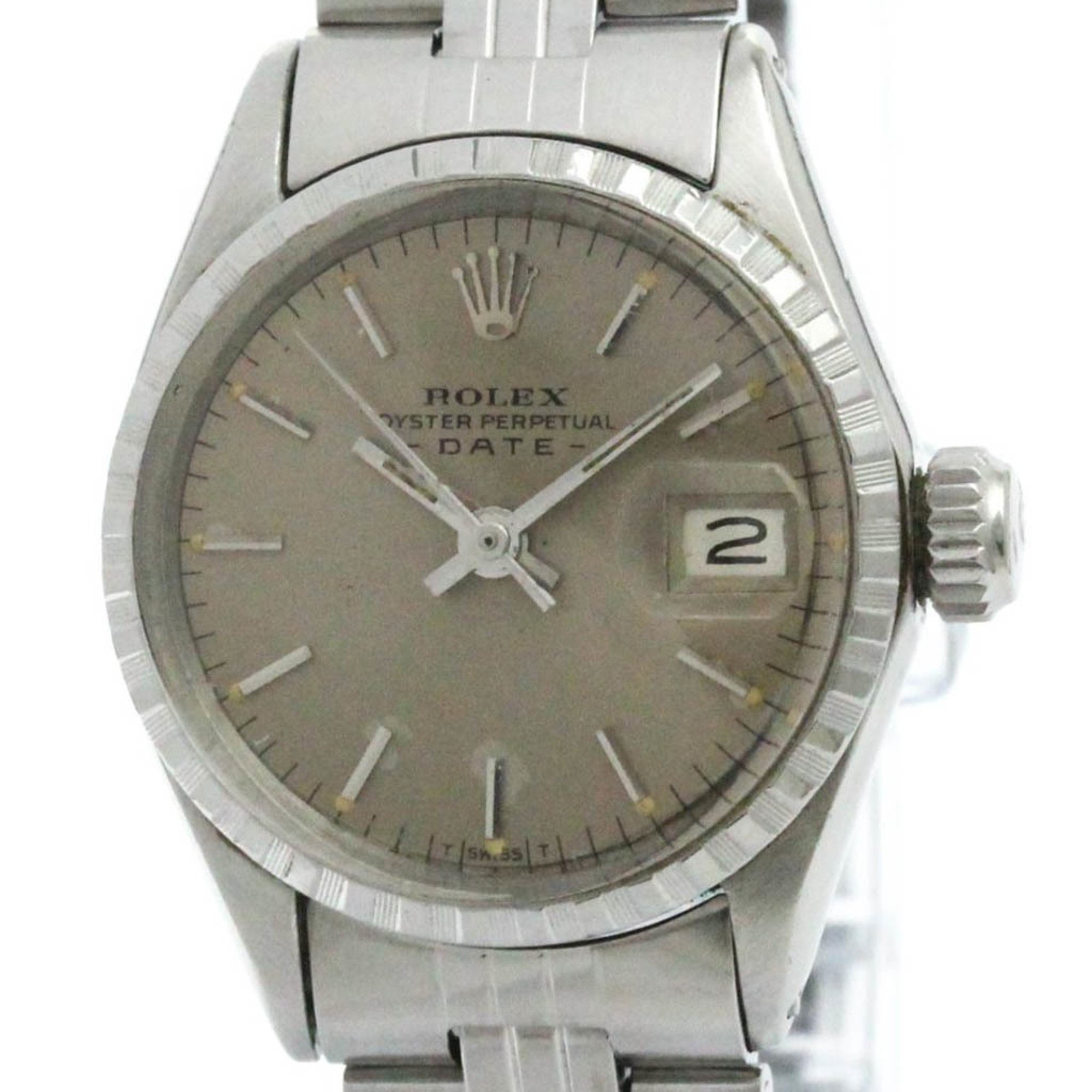 Vintage ROLEX Oyster Perpetual Date 6524 Steel Automatic Ladies Watch BF576491