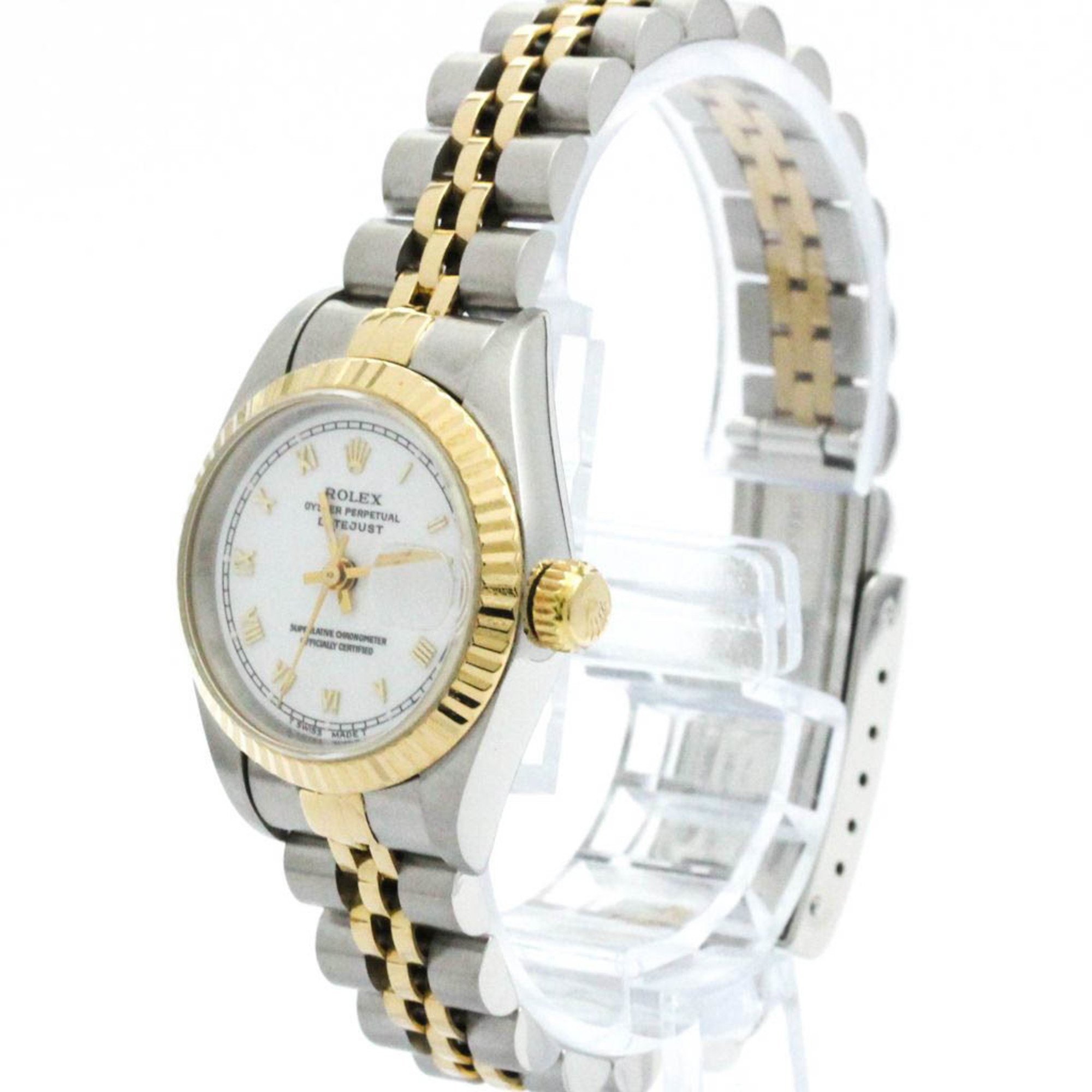 Polished ROLEX Datejust 69173 S Serial 18K Gold Steel Ladies Watch BF576137