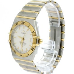 Polished OMEGA Constellation 18K Gold Steel Automati Mens Watch 1202.30 BF574244