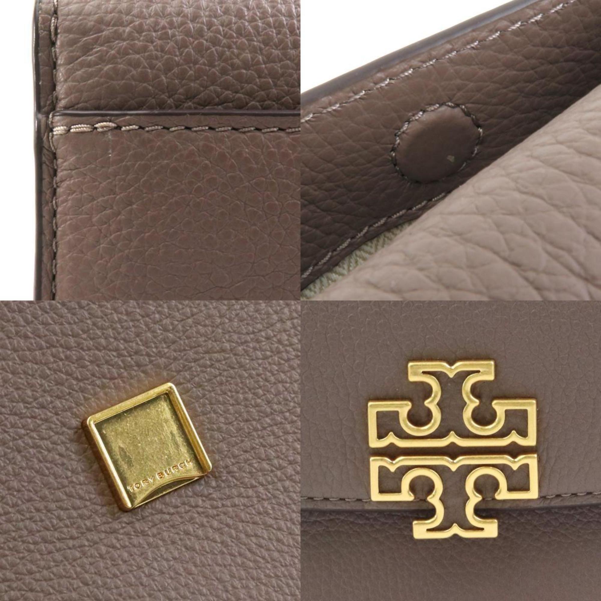 Tory Burch Shoulder Bag Leather Greige Women's R10199G