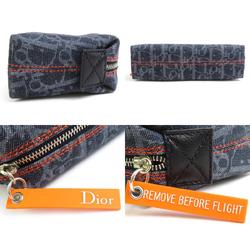 Christian Dior Flight Line Denim Navy Pouch for Women r10218g