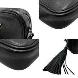 Saint Laurent shoulder bag, leather, black, women's, 425317 z2647