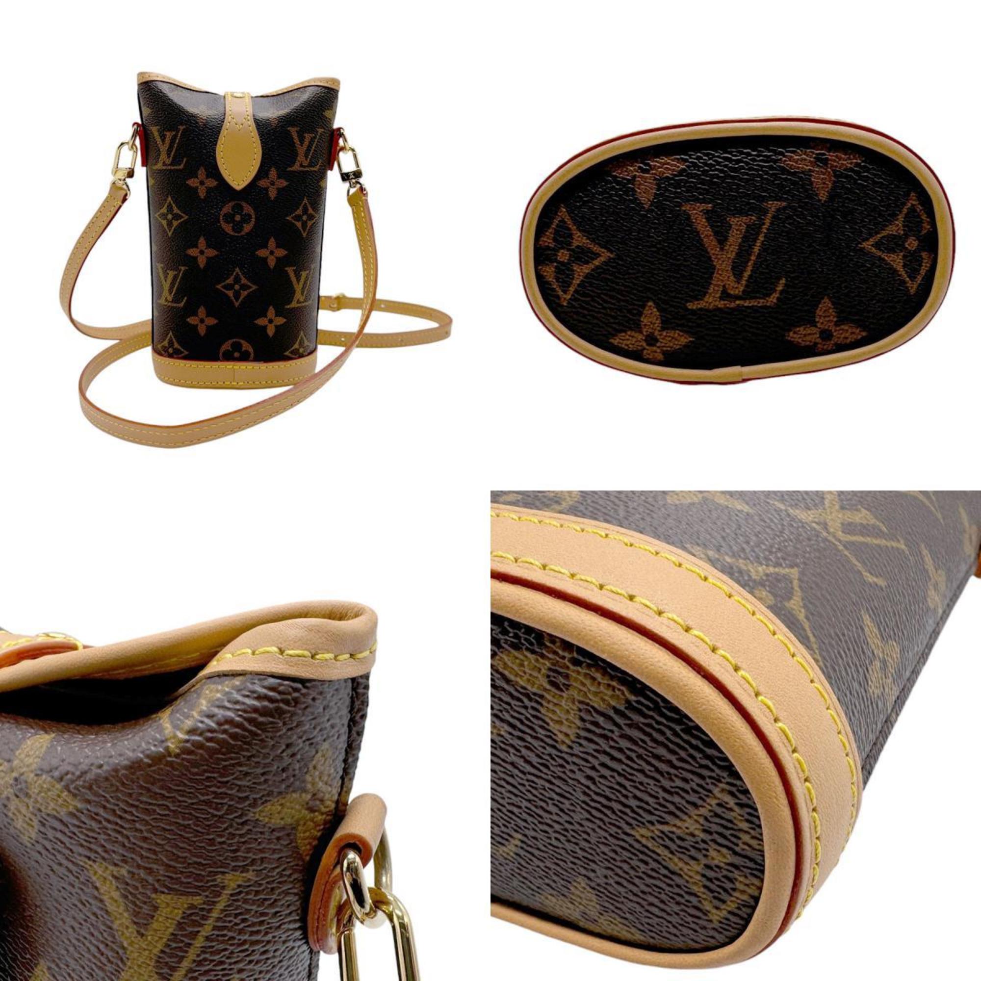 Louis Vuitton LOUIS VUITTON Shoulder Bag Monogram Fold Me Pouch Canvas Brown Gold Men's Women's M80874 n0611