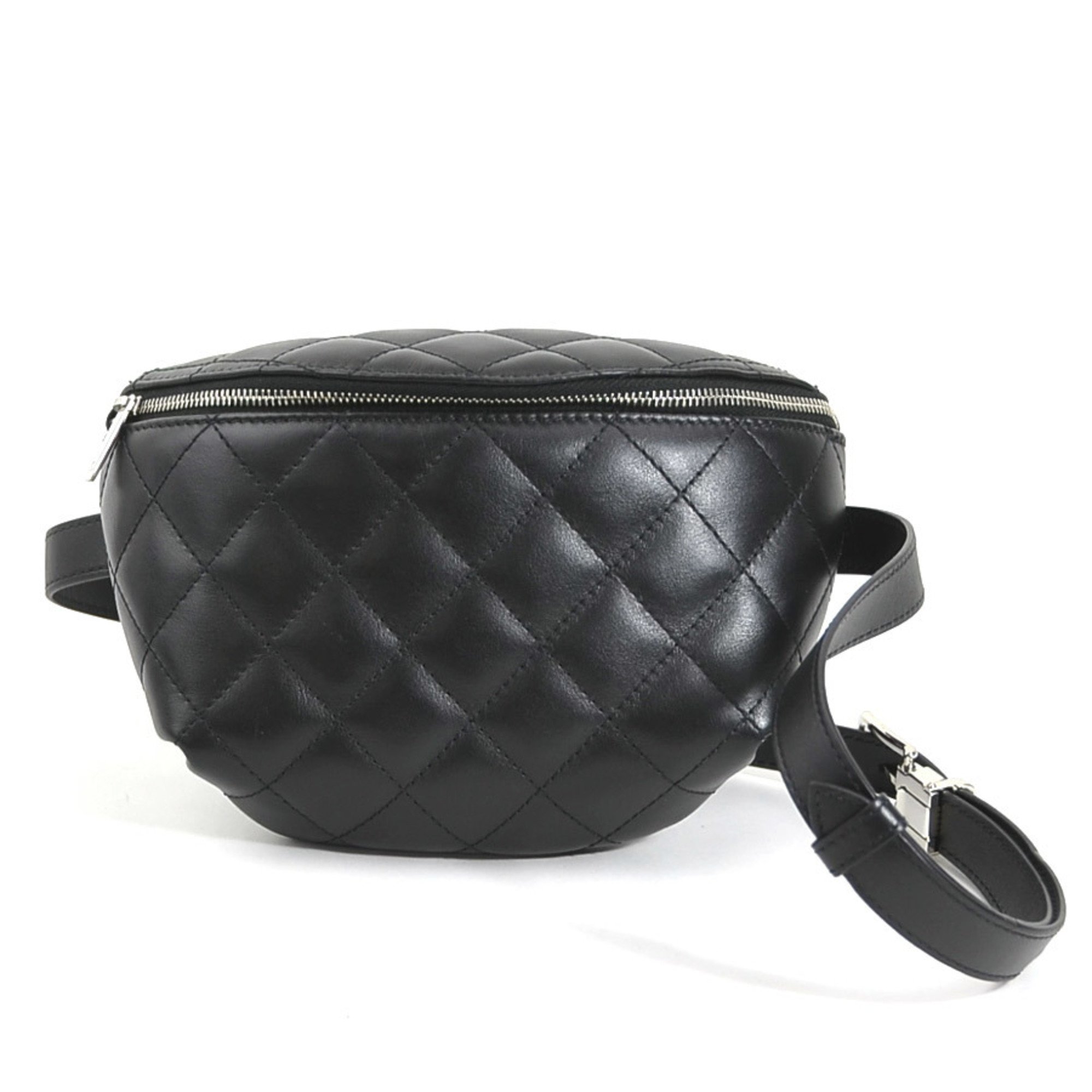 CHANEL Waist Bag Belt Staff Uniform Lambskin Black Men Women 99993i eLADY Globazone