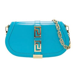 Versace VERSACE Shoulder Bag Leather Blue Women's n0624