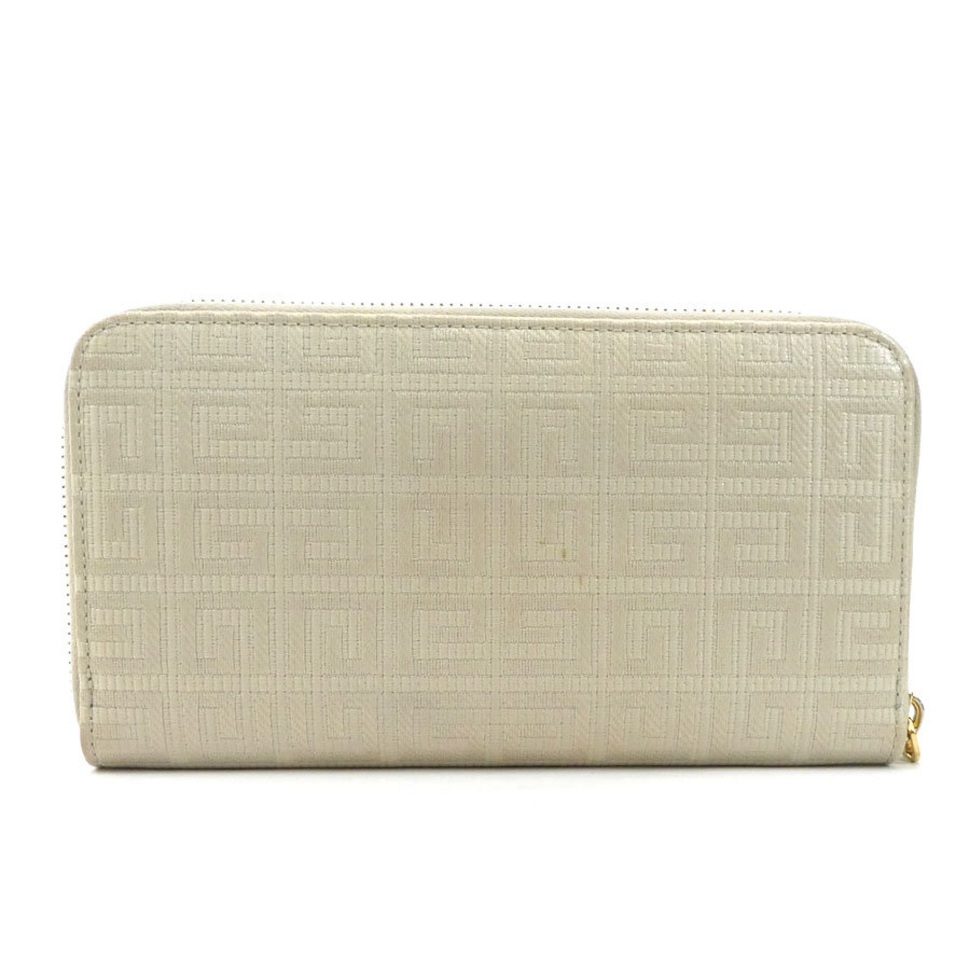 Givenchy GIVENCHY Round Long Wallet Coated Canvas Light Beige Gold Men's Women's e59420a