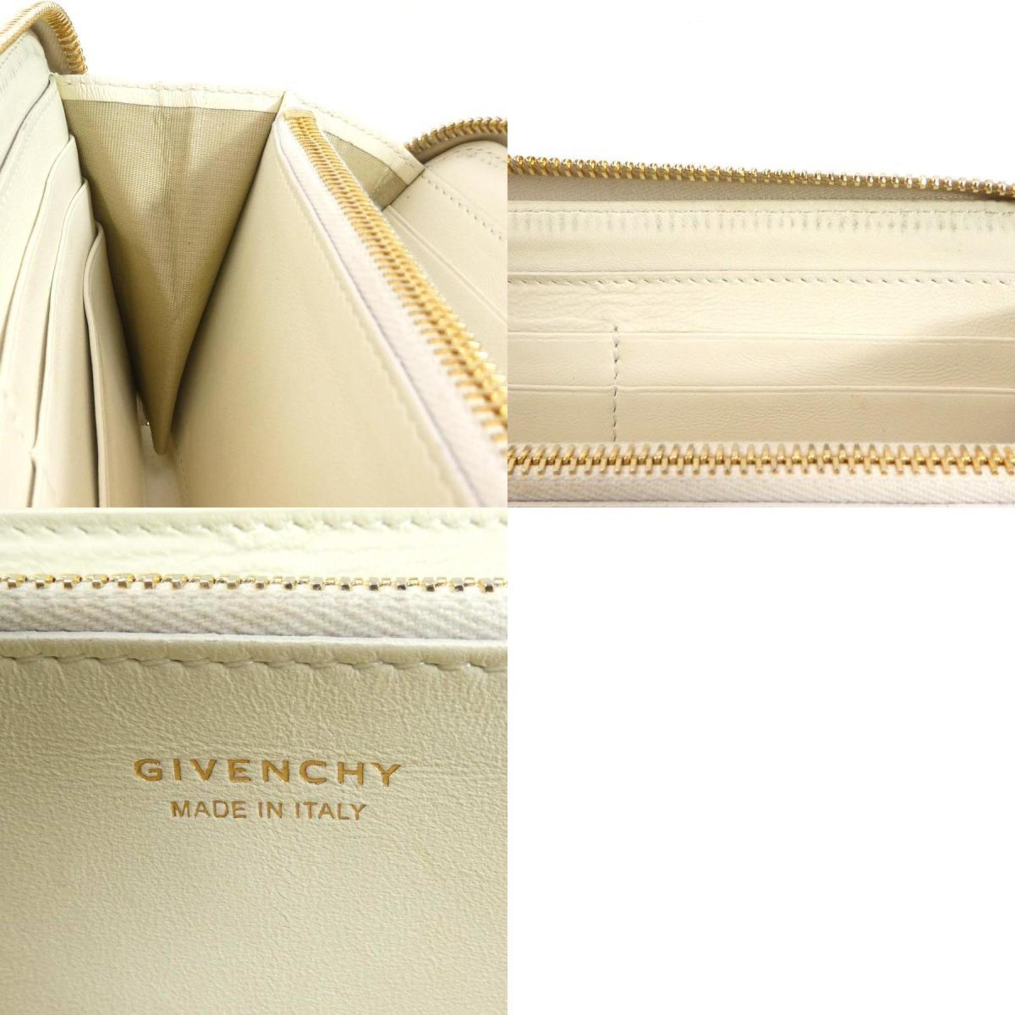 Givenchy GIVENCHY Round Long Wallet Coated Canvas Light Beige Gold Men's Women's e59420a