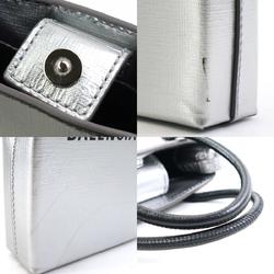 BALENCIAGA Shoulder Bag Phone Holder Leather Silver Women's 593826 r10200a