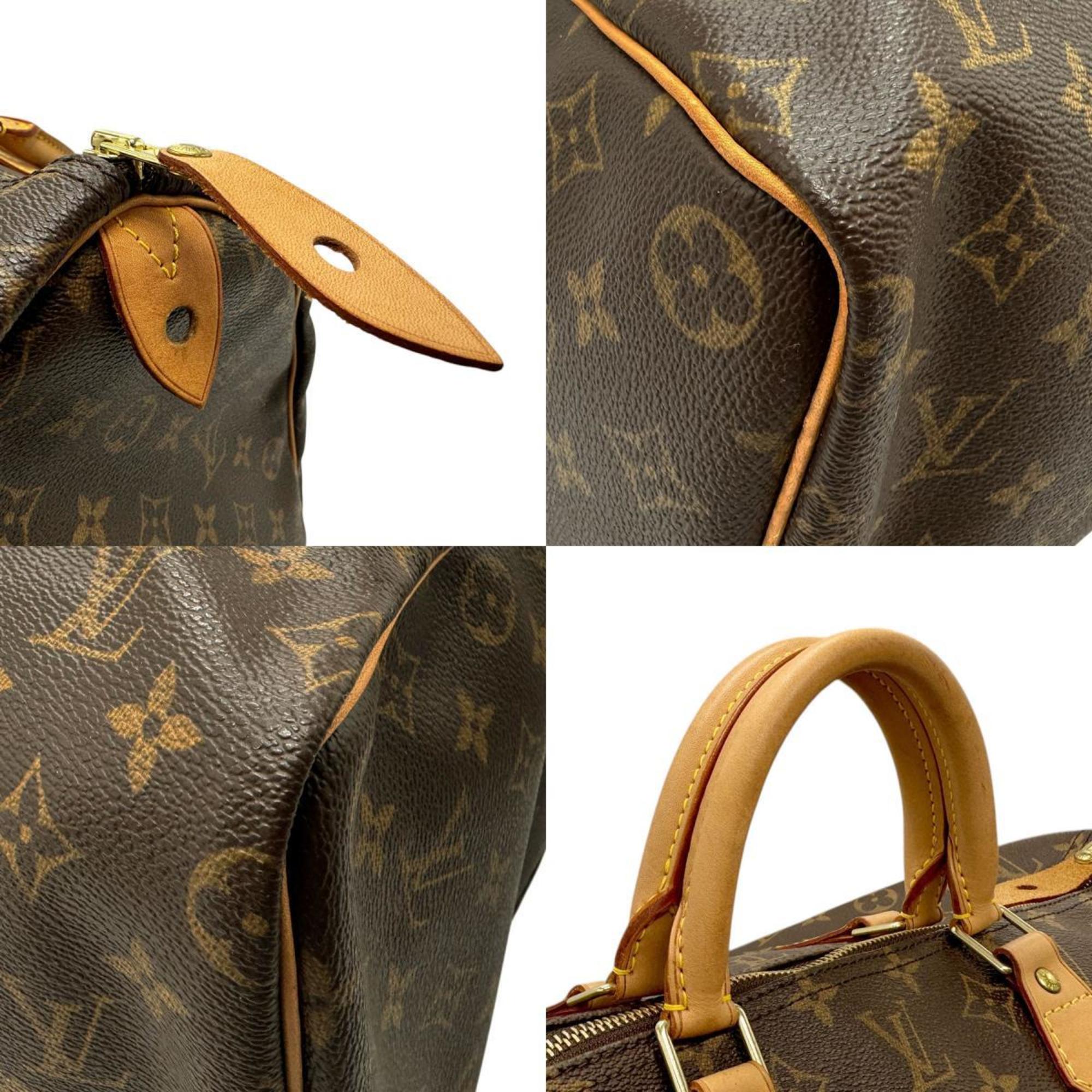 Louis Vuitton LOUIS VUITTON Handbag Boston Bag Monogram Speedy 40 Canvas Brown Men's Women's n0667