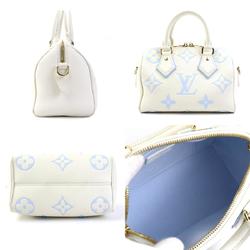 LOUIS VUITTON Handbag Shoulder Bag Monogram Empreinte Bicolor Speedy Bandouliere 20 Leather Latte White Candy Blue Women's M46883 99991g