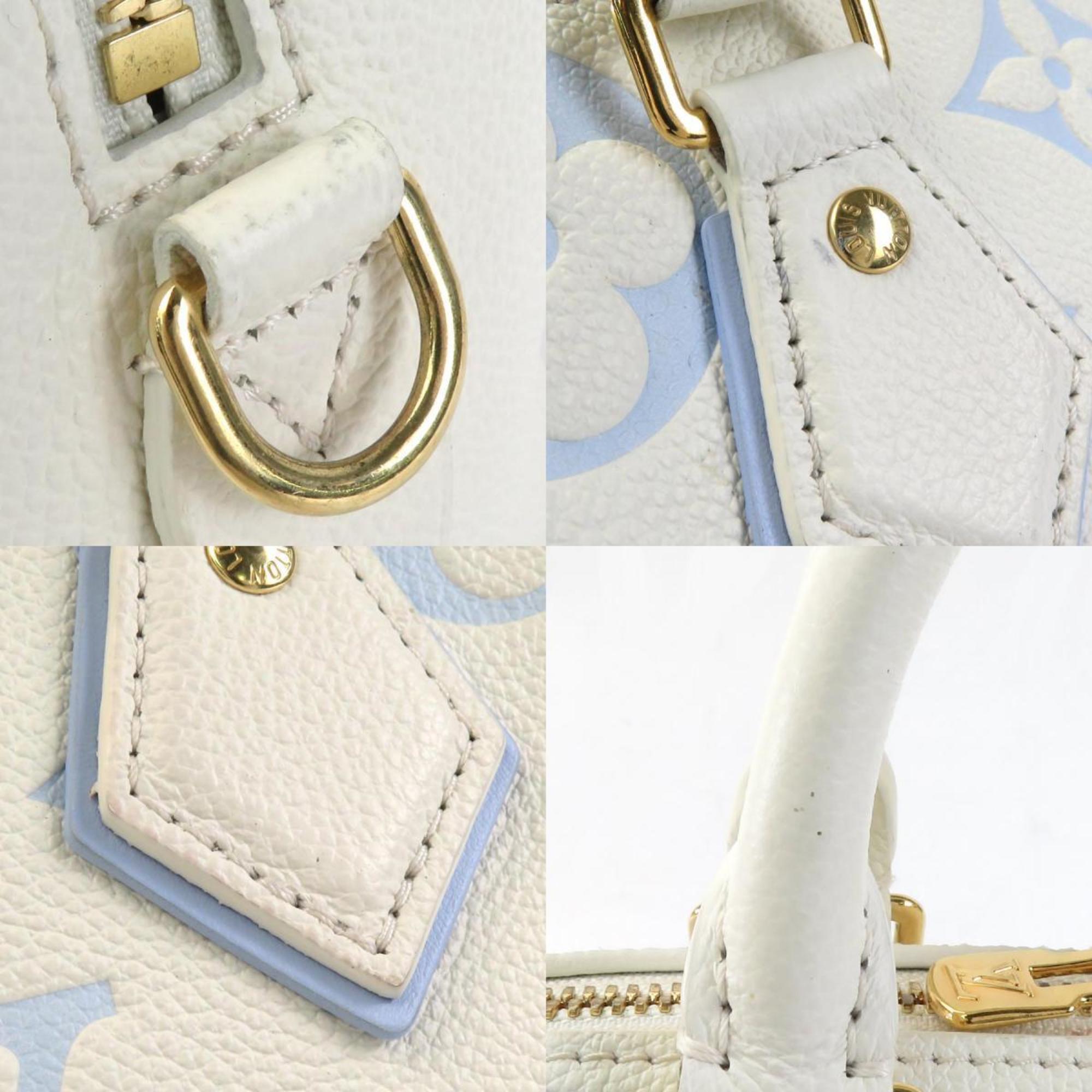 LOUIS VUITTON Handbag Shoulder Bag Monogram Empreinte Bicolor Speedy Bandouliere 20 Leather Latte White Candy Blue Women's M46883 99991g