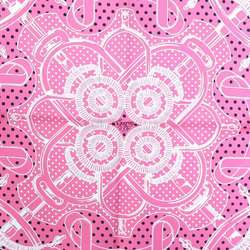 Hermes HERMES Scarf Muffler Silk Pink White Black Women's e59443a