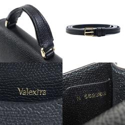 Valextra Handbag Shoulder Bag Iside Belt Leather Black Women's 99994i