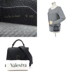 Valextra Handbag Shoulder Bag Iside Belt Leather Black Women's 99994i