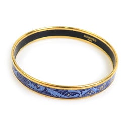 Hermes HERMES bangle bracelet enamel metal gold blue ladies e59426g