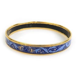 Hermes HERMES bangle bracelet enamel metal gold blue ladies e59426g