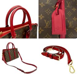 Louis Vuitton LOUIS VUITTON Handbag Shoulder Bag Monogram Soufflot NV BB Canvas Cerise Women's M44818 n0601