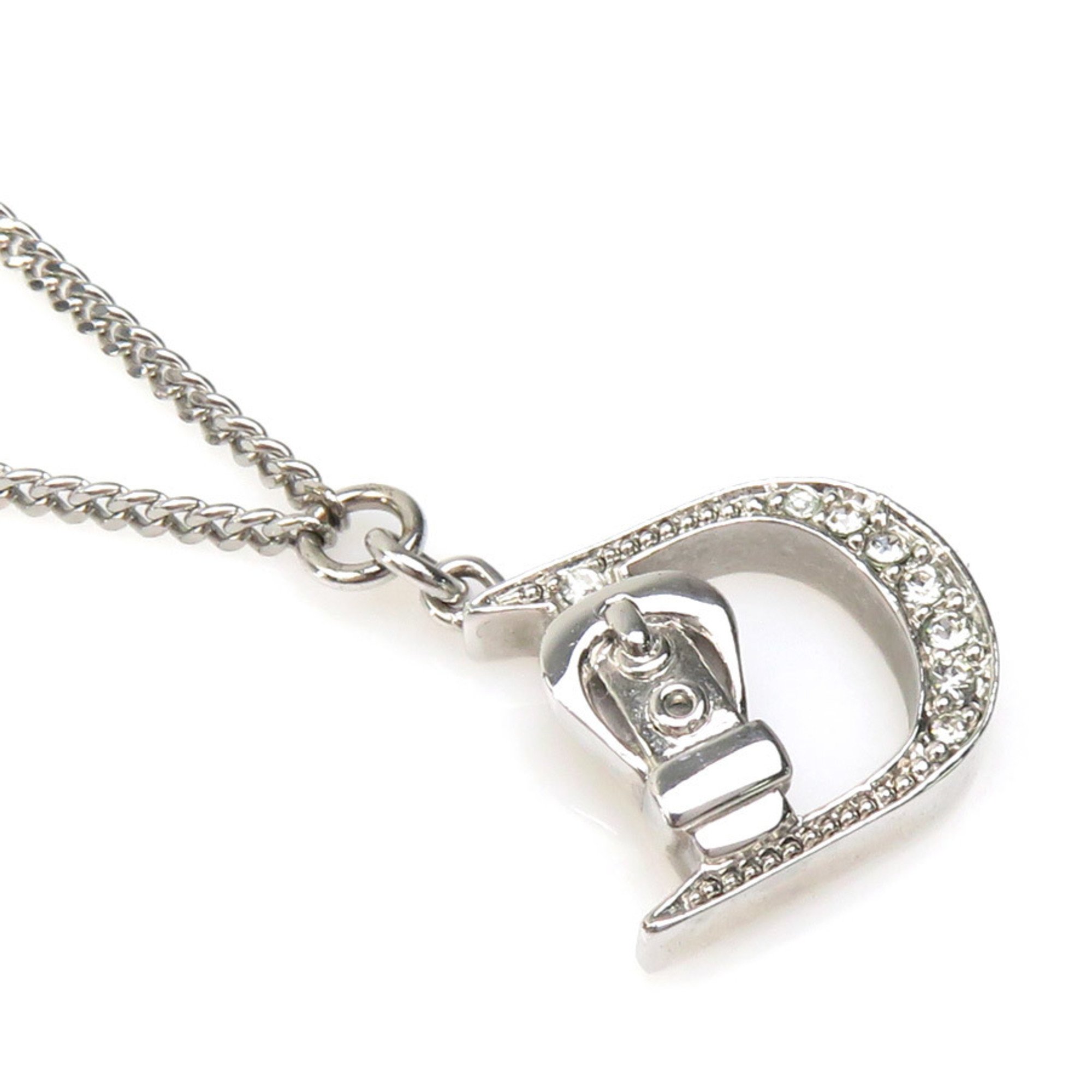 Christian Dior necklace metal silver women's r10210a