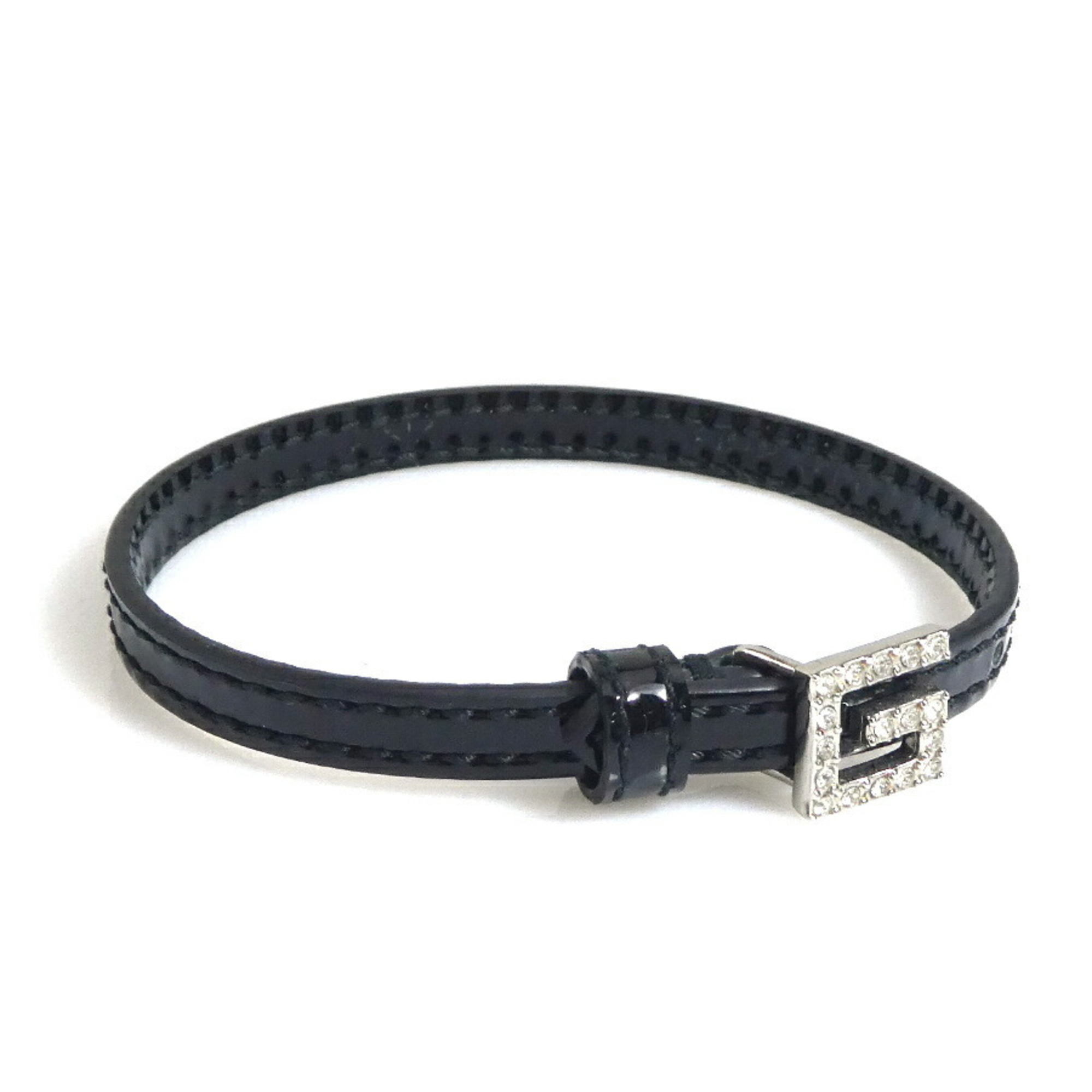 GUCCI bracelet enamel black ladies r10217a