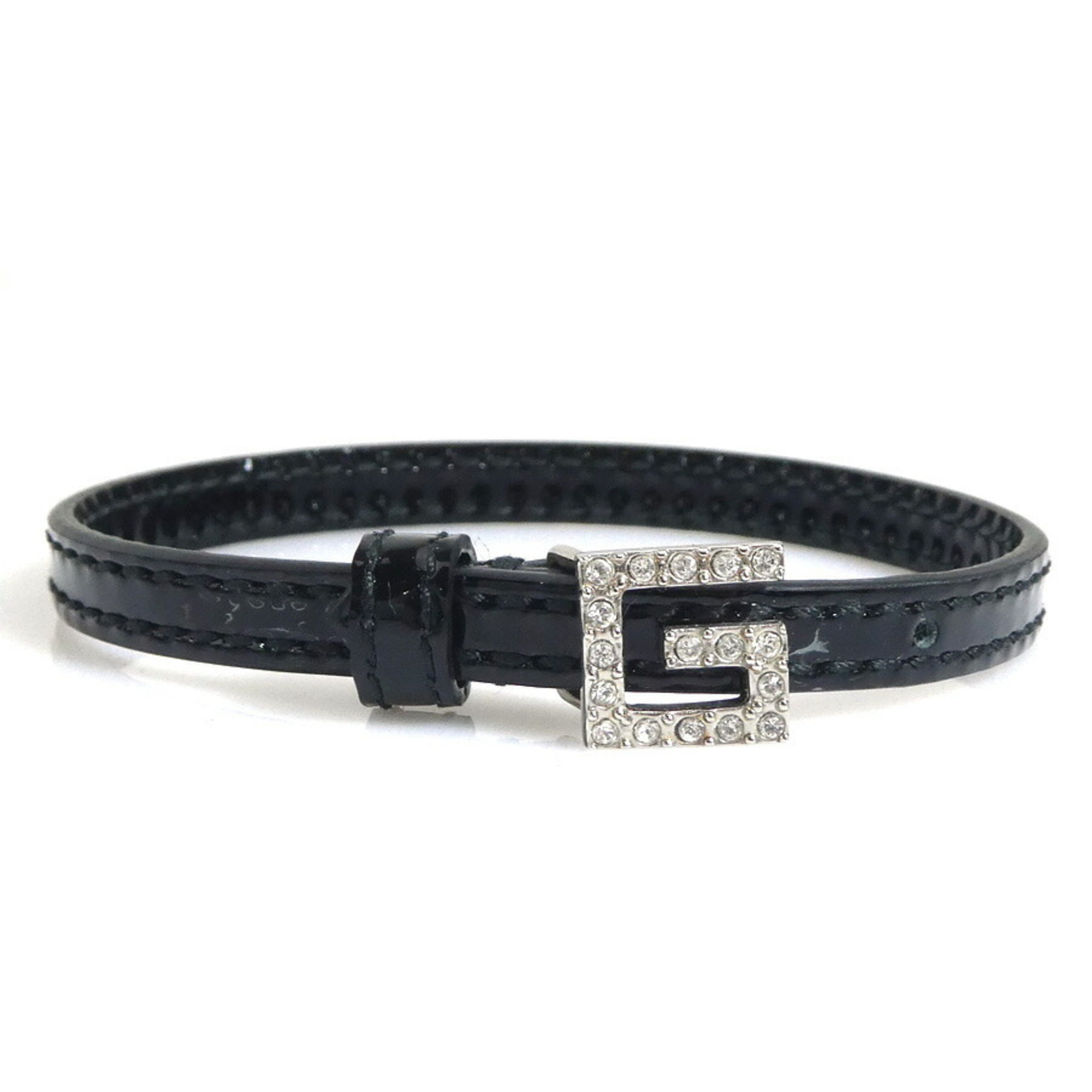 GUCCI bracelet enamel black ladies r10217a