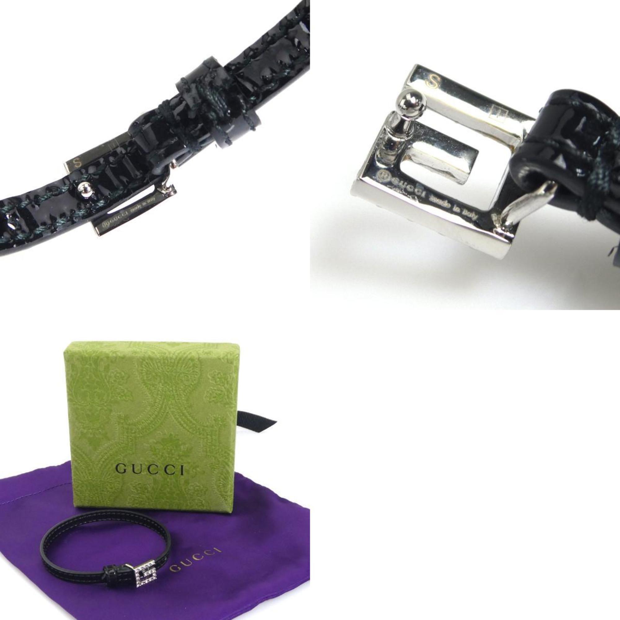 GUCCI bracelet enamel black ladies r10217a