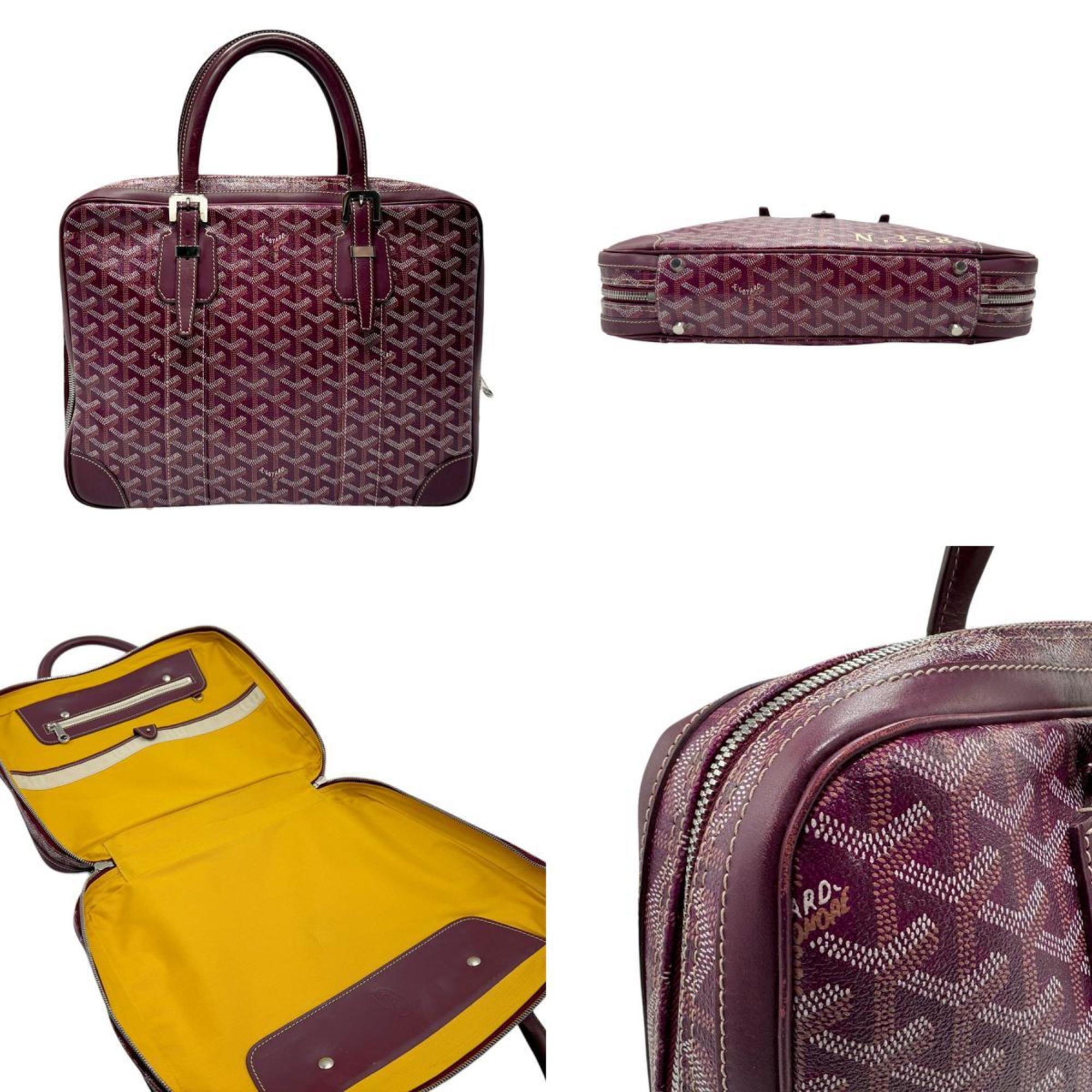 GOYARD Handbag Bag Ambassade PM Coated Canvas Purple Men's z2642