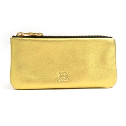 LOEWE Key Case Anagram Leather Metal Gold Women's e59441a