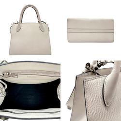 PRADA Handbag Shoulder Bag Monochrome Leather White Women's 1BA156 z2645