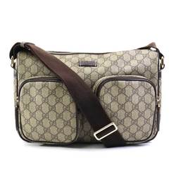 GUCCI Shoulder Bag GG Supreme Canvas Brown Men's Women's 246881 e59416k