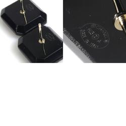 CHANEL Earrings Coco Mark Resin Metal Black Gold Women's e59430i