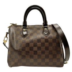 Louis Vuitton LOUIS VUITTON Handbag Shoulder Bag Damier Speedy Bandouliere 25 Canvas Ebene Women's N41181 n0660