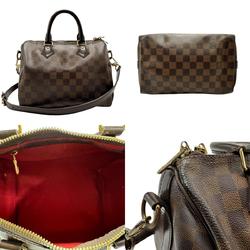 Louis Vuitton LOUIS VUITTON Handbag Shoulder Bag Damier Speedy Bandouliere 25 Canvas Ebene Women's N41181 n0660