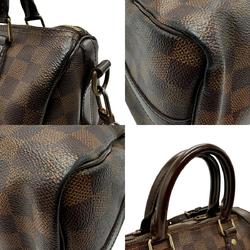 Louis Vuitton LOUIS VUITTON Handbag Shoulder Bag Damier Speedy Bandouliere 25 Canvas Ebene Women's N41181 n0660