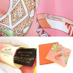 Hermes HERMES Scarf Muffler Carre 90 BRACELETS DE LUMIERE Silk Pink Multicolor Women's e59444a