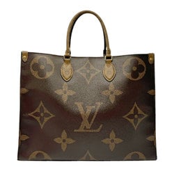 LOUIS VUITTON Handbag Shoulder Bag Monogram Giant Reverse On the Go GM Coated Canvas Brown Gold Women's M45320 n0628