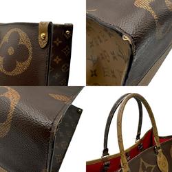 LOUIS VUITTON Handbag Shoulder Bag Monogram Giant Reverse On the Go GM Coated Canvas Brown Gold Women's M45320 n0628