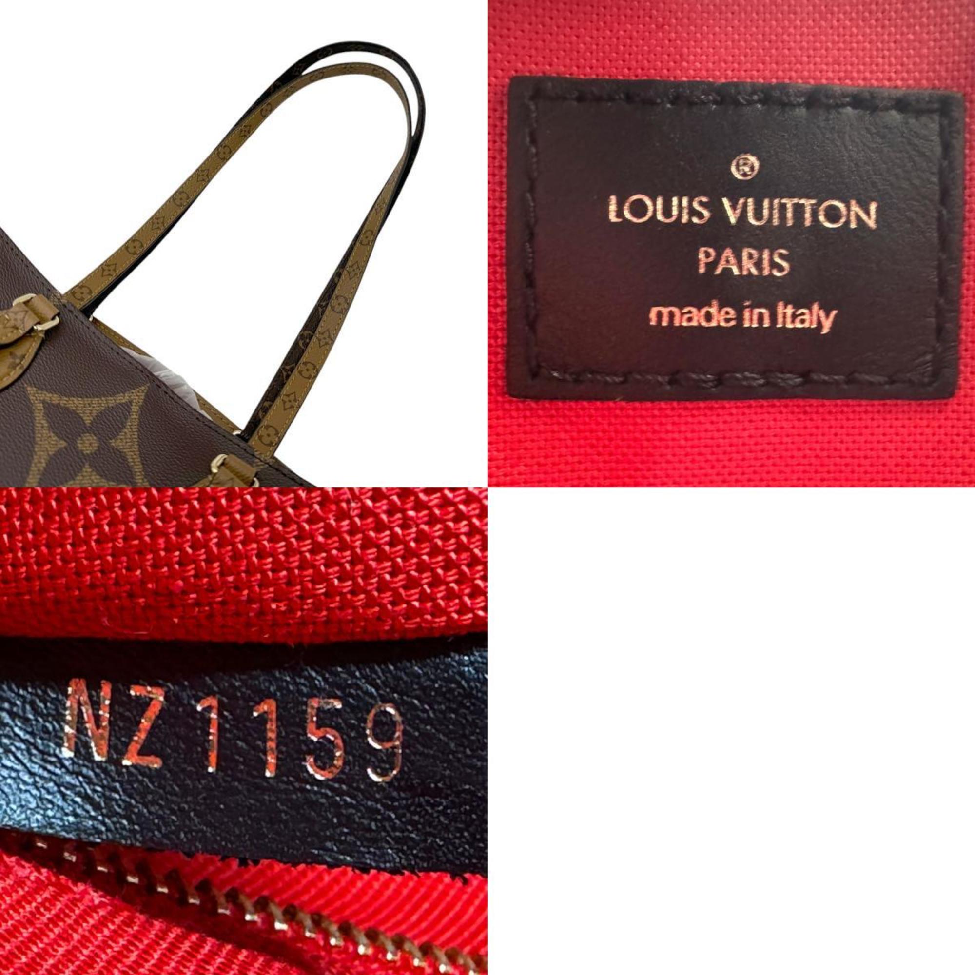 LOUIS VUITTON Handbag Shoulder Bag Monogram Giant Reverse On the Go GM Coated Canvas Brown Gold Women's M45320 n0628