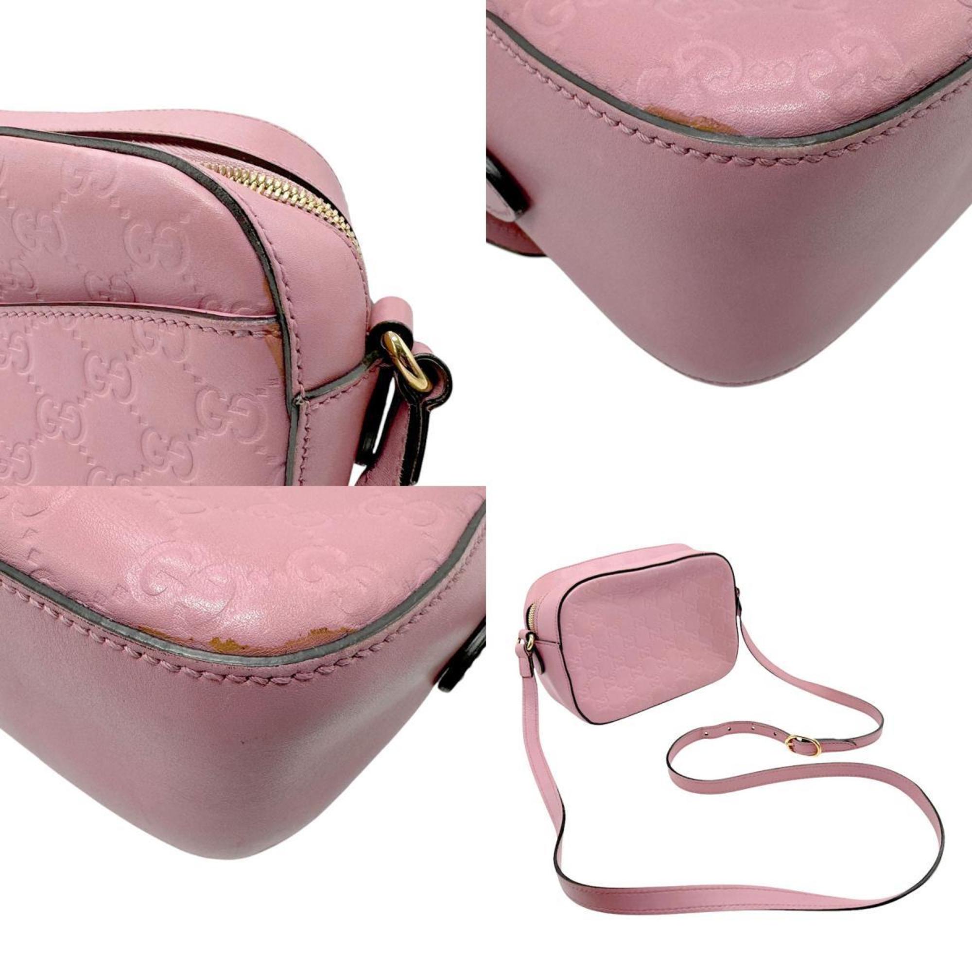 GUCCI Shoulder Bag Leather Pink Women's 453770 n0650