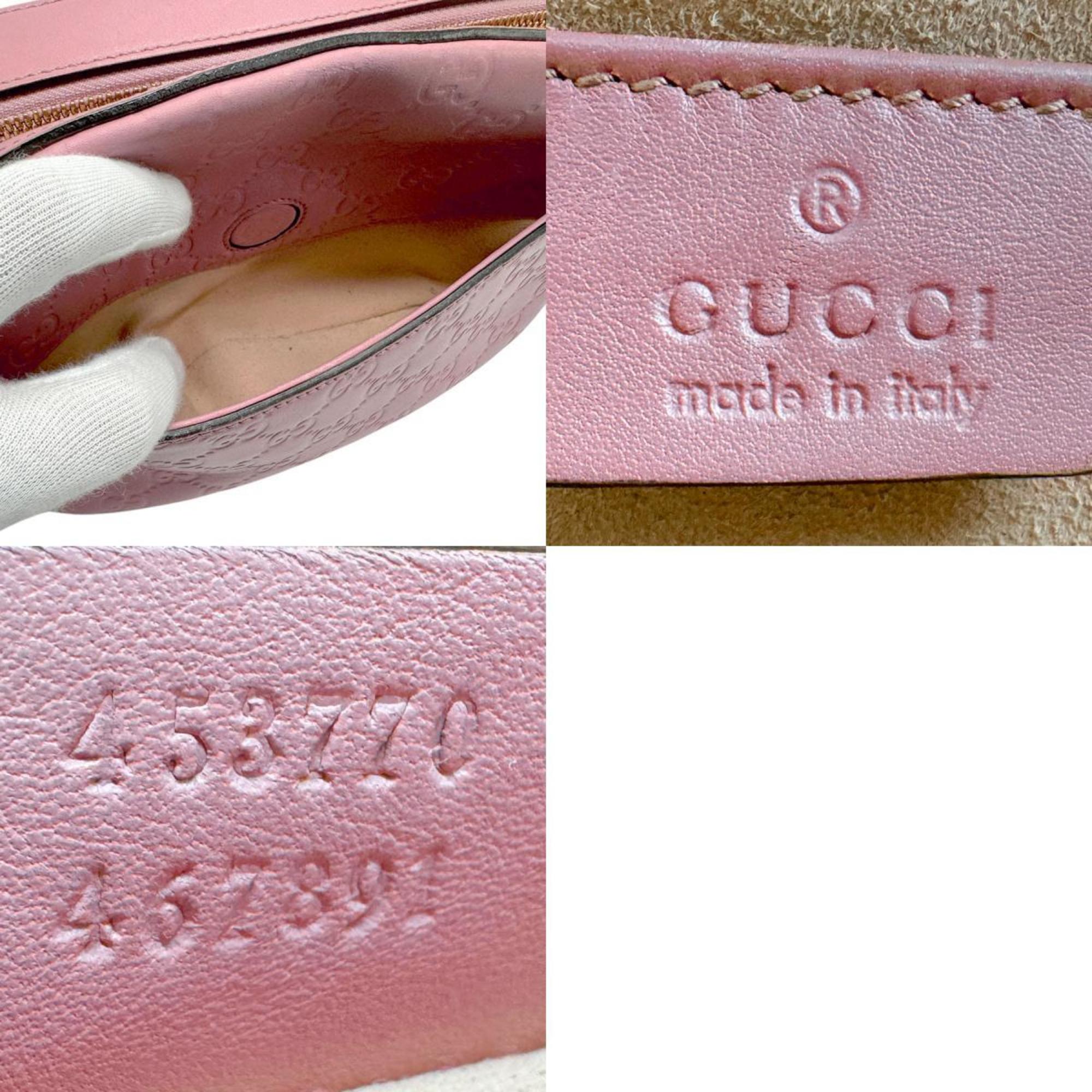 GUCCI Shoulder Bag Leather Pink Women's 453770 n0650