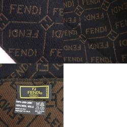 FENDI Wool Scarf Black x Brown Men's r10215j