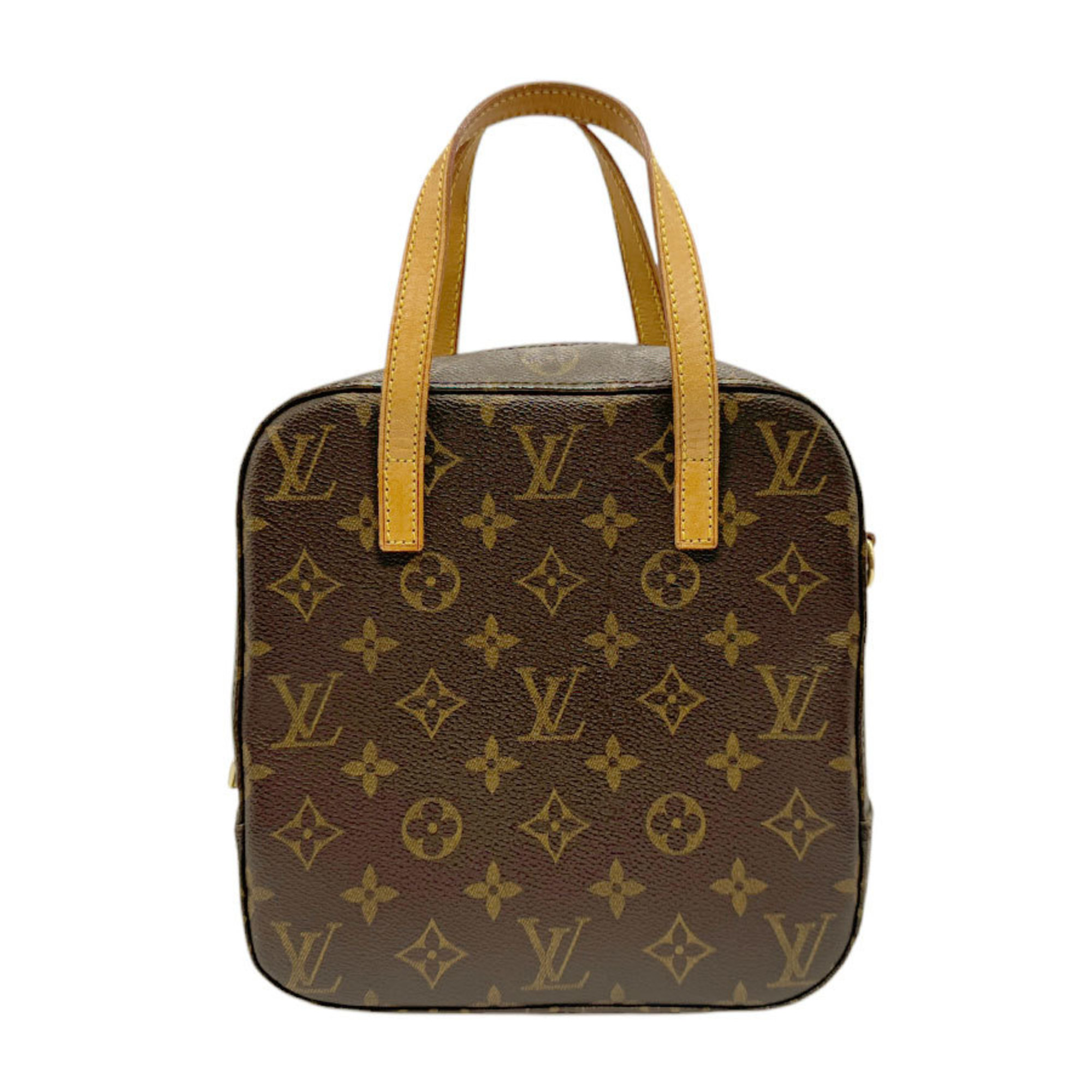 Louis Vuitton LOUIS VUITTON Shoulder Bag Handbag Monogram Spontini Canvas Brown Women's M47500 n0616