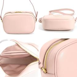 Salvatore Ferragamo Shoulder Bag Gancini Leather Light Pink Gold Women's e59414g