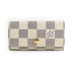 Louis Vuitton LOUIS VUITTON Key Case Damier Azur Multicle 4 Canvas Ivory Men's Women's N60386 r10205a