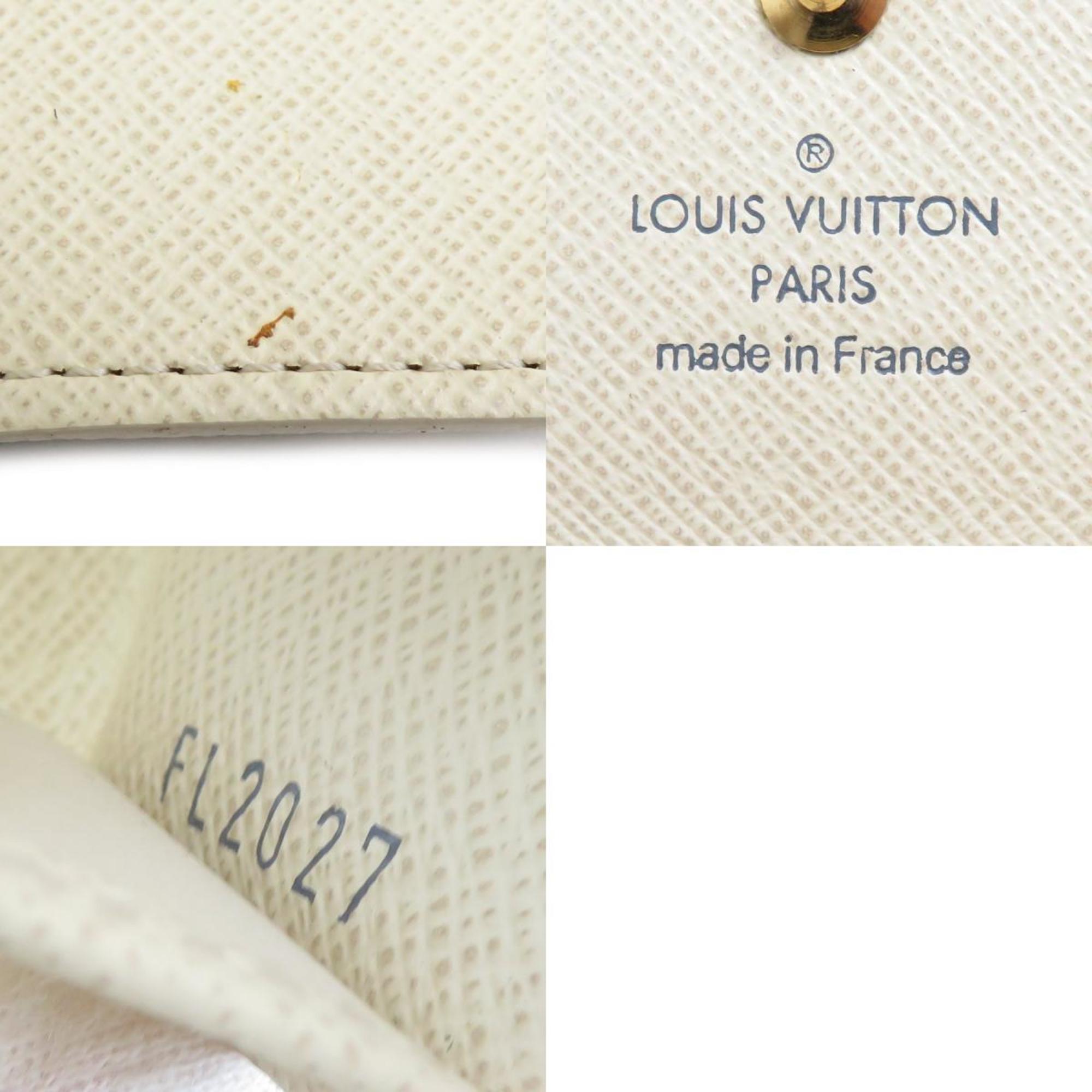 Louis Vuitton LOUIS VUITTON Key Case Damier Azur Multicle 4 Canvas Ivory Men's Women's N60386 r10205a