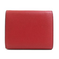 CELINE Small Folded Multi-Function Tri-Fold Wallet Leather Red Women's r10206a