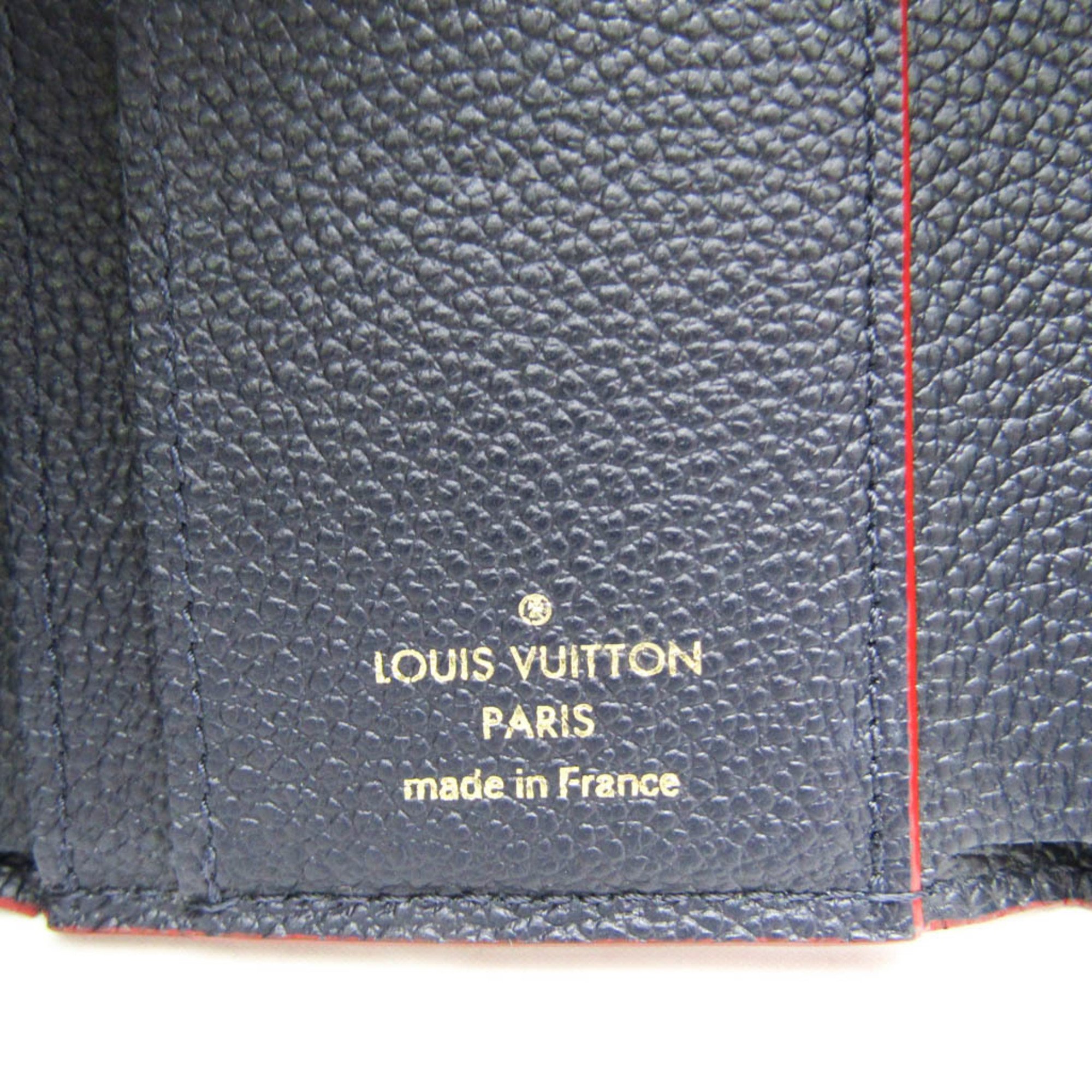 Louis Vuitton Monogram Empreinte Zoe Wallet M58880 Women's Monogram Empreinte Wallet (tri-fold) Marine Rouge