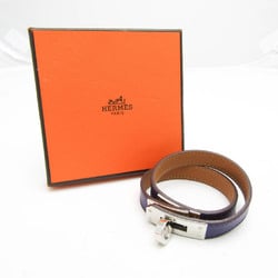 Hermes Kelly De Bourtour Leather,Metal Bangle Purple